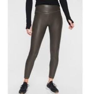 ATHLETA All Over Gleam Tight Faux Leather Leggings.